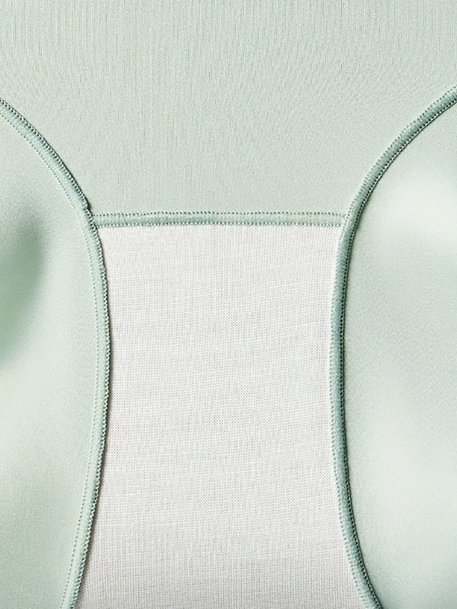 2 Pieces Summer Women Pure Color High Waist Underwear