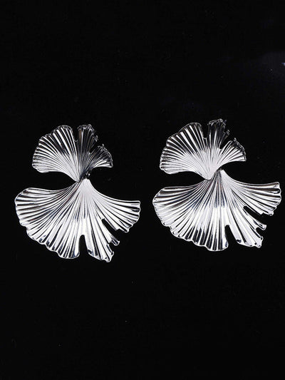 Geometric Leaves Shape Solid Color Drop Earrings