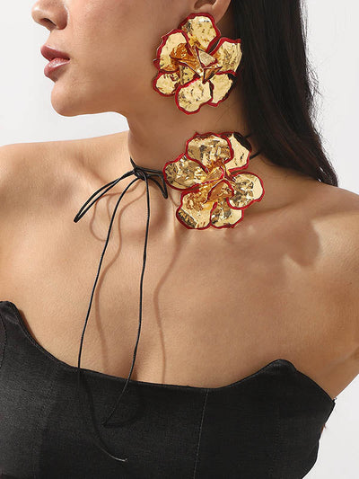 Flower Shape Drop Earrings