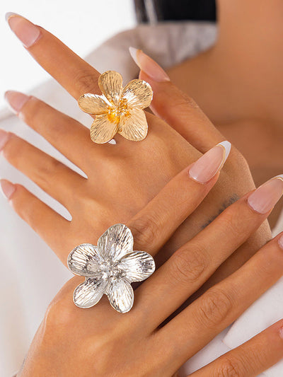 Flower Shape Geometric Rings Accessories