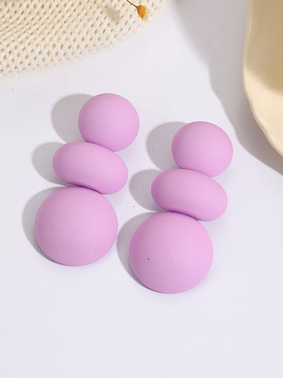 Beaded Geometric Solid Color Earrings Accessories