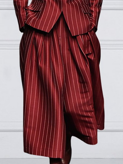 Loose Wide Leg Striped Casual Pants Bottoms Trousers