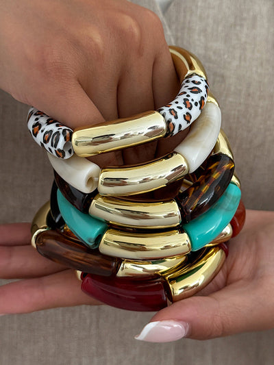 Contrast Color Geometric Bracelet Accessories