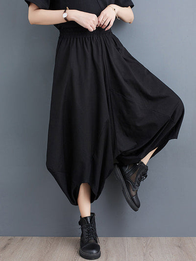 Harem Pants Irregular Clipping Split-Joint Casual Pants Bottoms