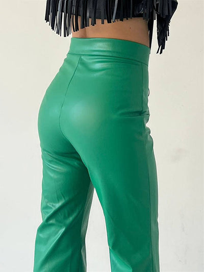 Flared Pants Bandage Solid Color Pants Trousers