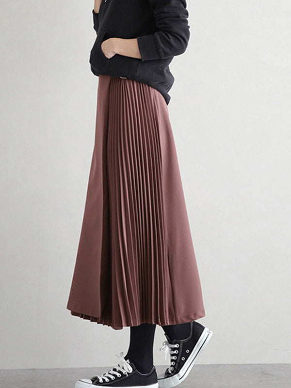 Graceful A-Line Pleated Skirt
