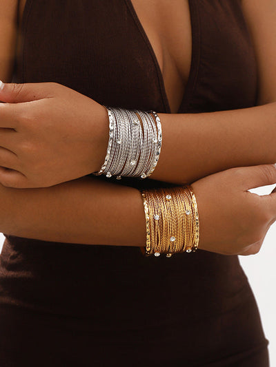 Geometric Rhine Stones Ringent Bracelet Accessories