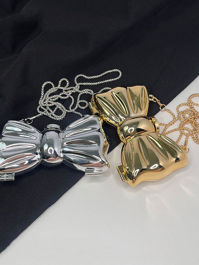 Chains Geometric Shiny Solid Color Bags Accessories