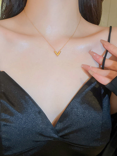 Geometric Solid Color Necklaces Accessories