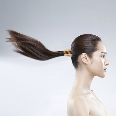 women's streetwear trumpet plastic plating hair buckle