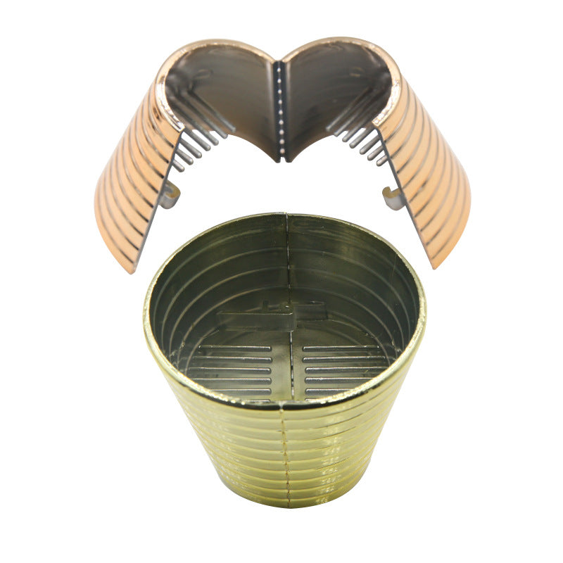 women's streetwear trumpet plastic plating hair buckle