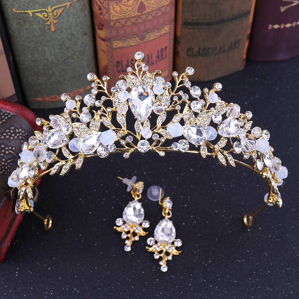 fashion crown alloy inlay crystal rhinestones crown 1 set