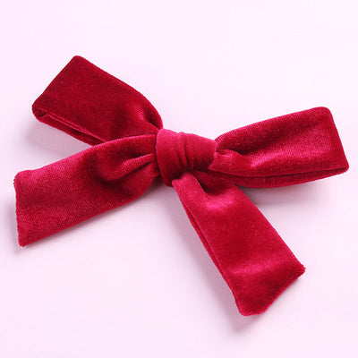 fashion bow knot flannel hair clip