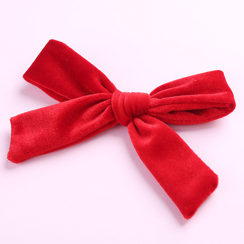 fashion bow knot flannel hair clip
