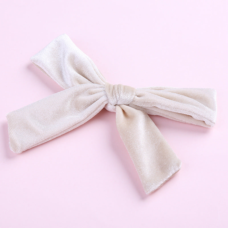 fashion bow knot flannel hair clip