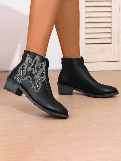 Elasticity Pointed-Toe Split-Joint Boots
