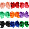 sweet simple style solid color bow knot ribbed band handmade hair clip