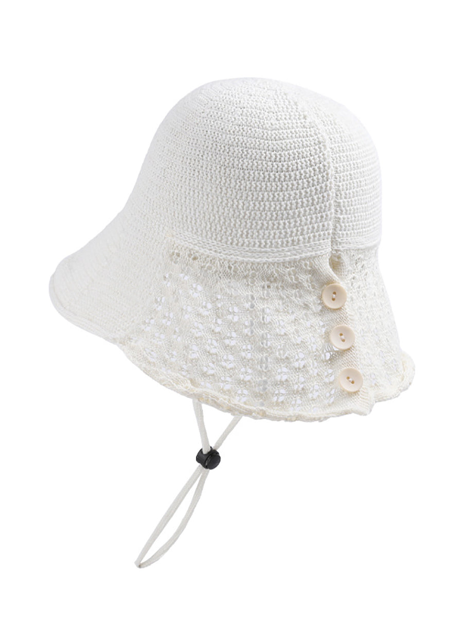 Women Casual Pure Color Knit Sunproof Hat