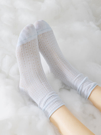 6 Pairs Women Summer Casual Pure Color Socks