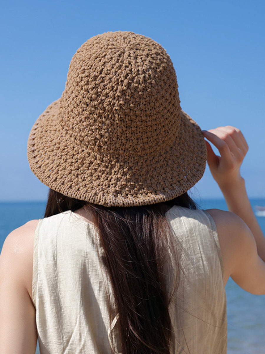 Women Summer Casual Weave Sunproof Hat