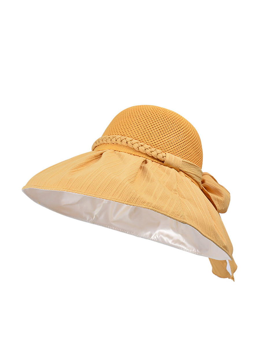 Women Summer Artsy Straw Spliced Sunproof Hat
