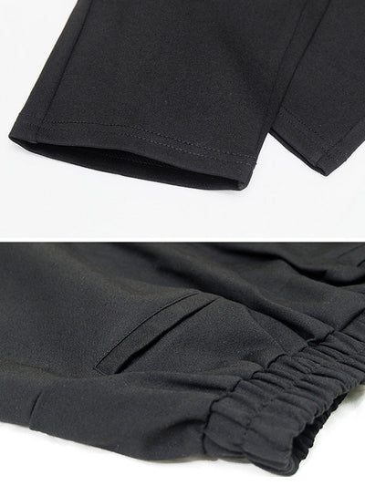 Casual Loose Split-Joint Solid Color High-Waisted Harem Pants