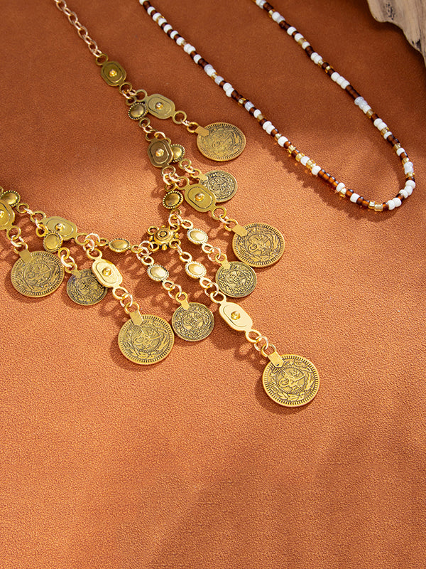Irregularity Chains Geometric Shiny Necklaces Accessories