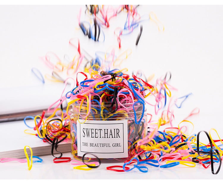 girls&#39; rubber band hair band disposable black rubber band thickened baby head rope children&#39;s hair accessories