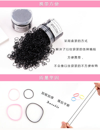 girls&#39; rubber band hair band disposable black rubber band thickened baby head rope children&#39;s hair accessories
