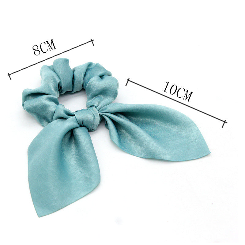Women's Ethnic Style Bunny Ears Satin Hair Tie