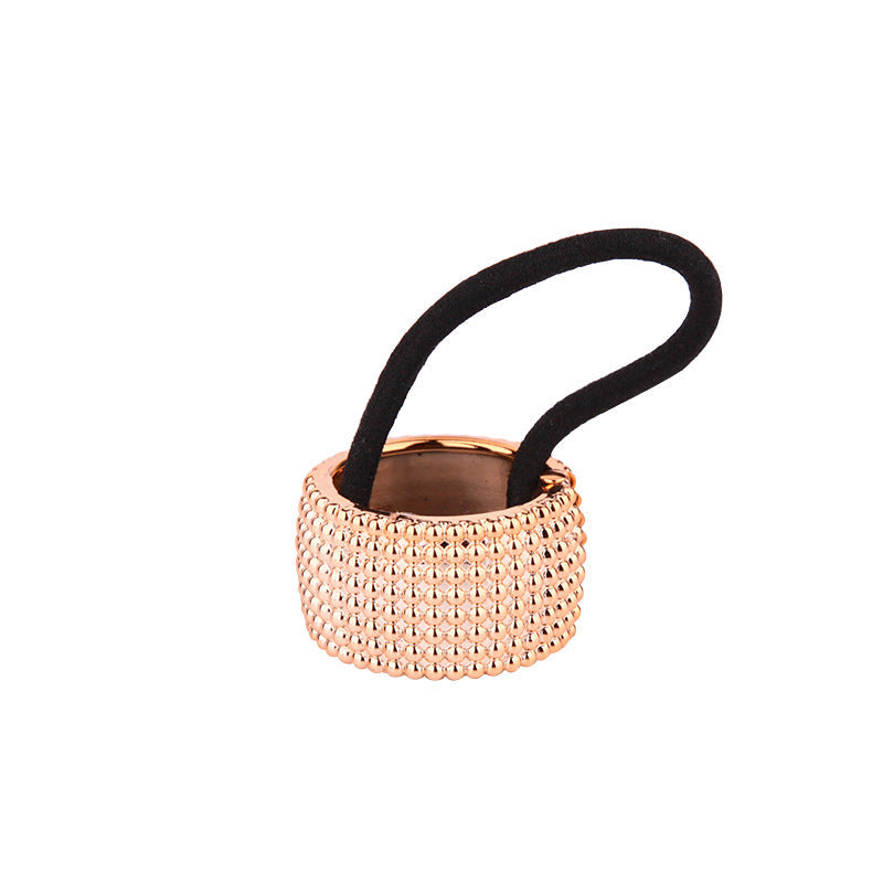 women's classic style circle plastic plating hair tie