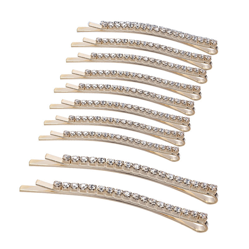 Women'S Fashion Solid Color Iron Plating Inlay Rhinestones Hair Clip