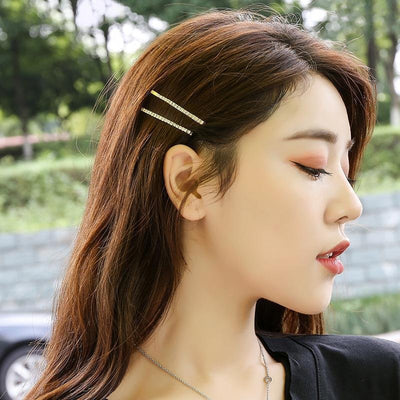 Women'S Fashion Solid Color Iron Plating Inlay Rhinestones Hair Clip