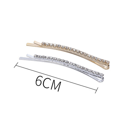 Women'S Fashion Solid Color Iron Plating Inlay Rhinestones Hair Clip