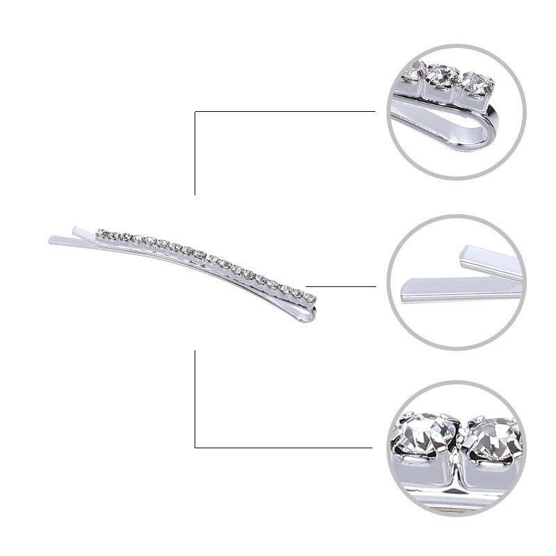 Women'S Fashion Solid Color Iron Plating Inlay Rhinestones Hair Clip