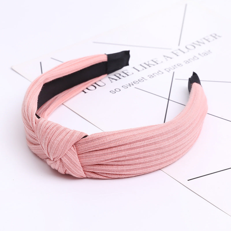 fashion solid color cloth handmade hair band 1 piece
