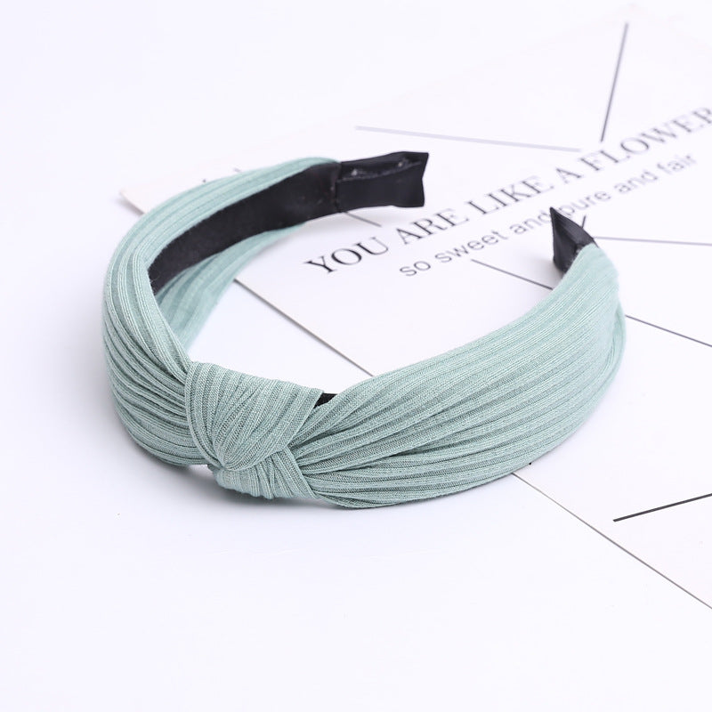 fashion solid color cloth handmade hair band 1 piece