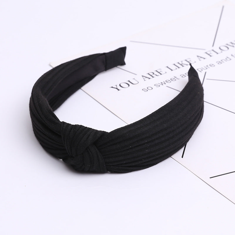 fashion solid color cloth handmade hair band 1 piece