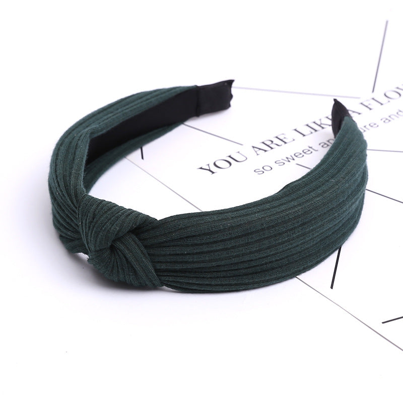 fashion solid color cloth handmade hair band 1 piece