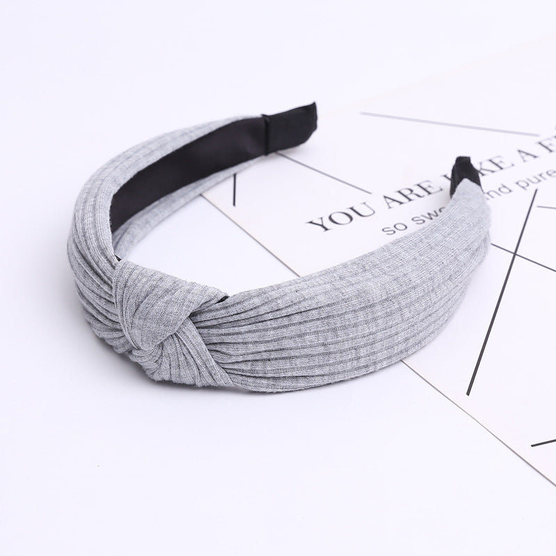 fashion solid color cloth handmade hair band 1 piece