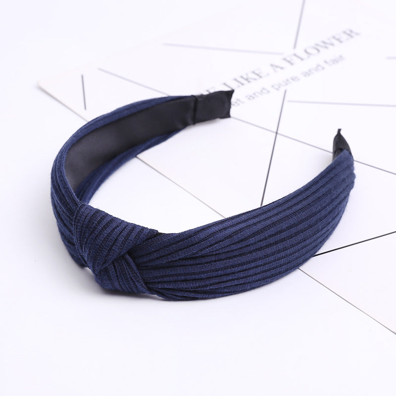 fashion solid color cloth handmade hair band 1 piece