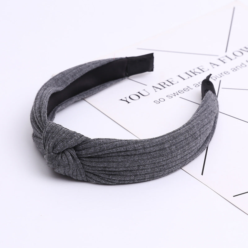 fashion solid color cloth handmade hair band 1 piece