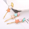 Women's Sweet Scallop Starfish Conch Alloy Plating Hair Clip