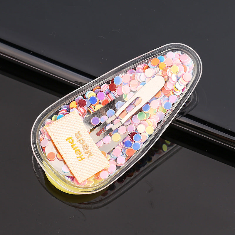 cute fruit sequin plastic hair clip 1 piece