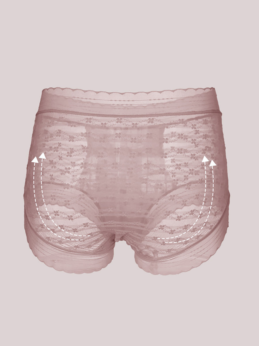 4 Pieces Summer Women High Waist Lace Underwear