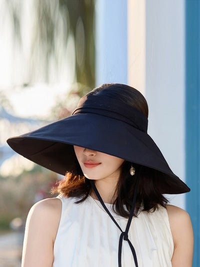 Women Casual Stripe Large Brim Sunproof Hat
