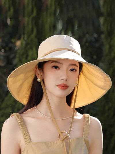 Women Casual Summer Colorblock Sunproof Hat