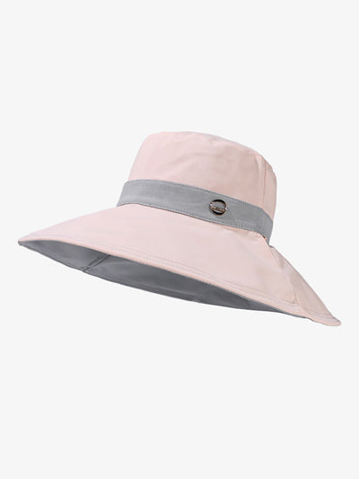 Women Summer Colorblock Large Brim Sunproof Hat