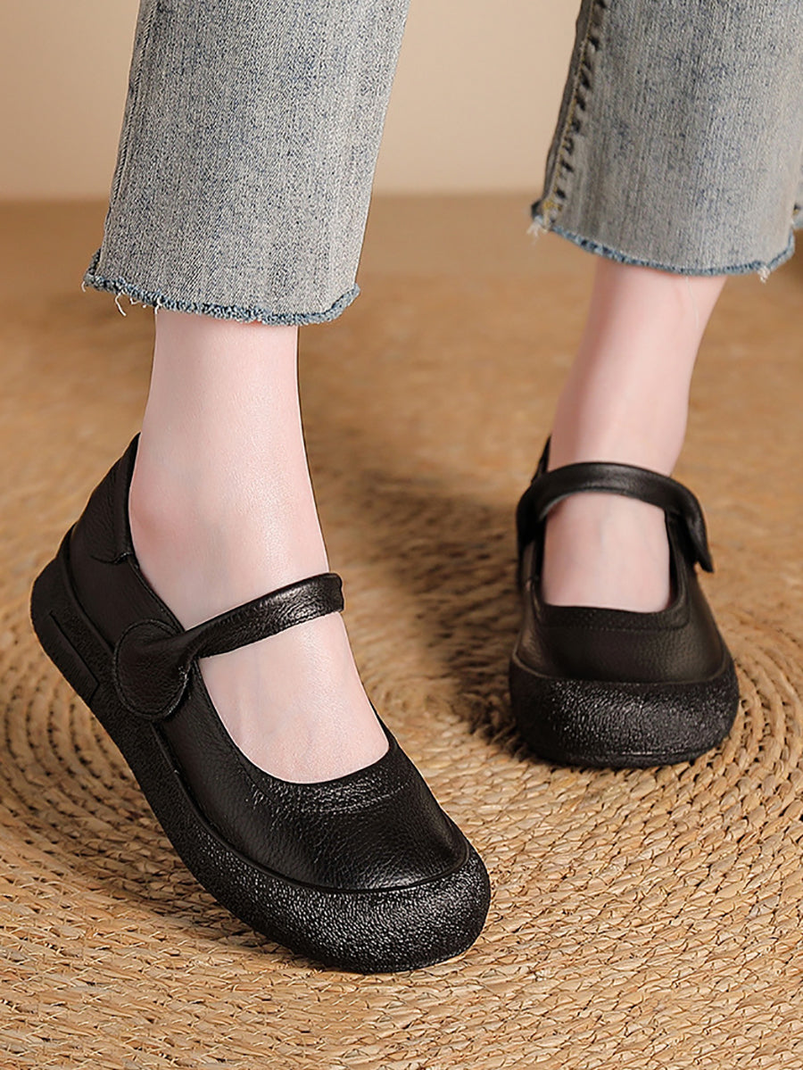 Women Spring Genuine Leather Platform Shoes