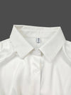 Flared Sleeves Long Sleeves Double Layered Elasticity Solid Color Tied V-Neck Blouses&Shirts Tops
